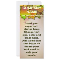 Customizable Rack Cards - Falling Leaves rack cards
