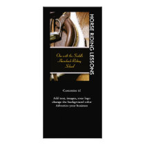 Customizable rack cards horses