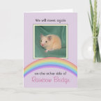 Customizable Rainbow Bridge Pet Memorial Card