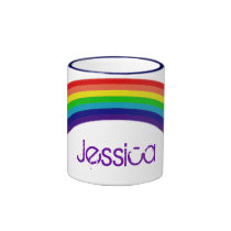 Customizable rainbow coffee mug mugs