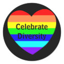 Customizable Rainbow Heart Stickers