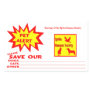 Customizable Rectangle Emergency Pet Alert Rectangular Sticker
