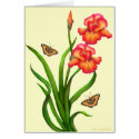 Customizable Red Bearded Irises Card card