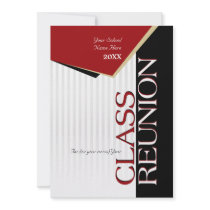 Customizable Red Class Reunion Invitation