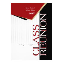 Customizable Red Class Reunion Invitation invitations