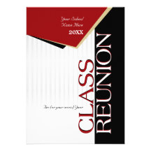 Customizable Red Class Reunion Invitation