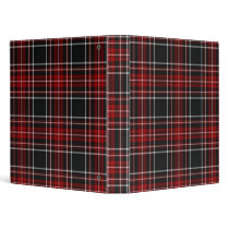 Customizable Red Plaid Binder