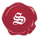 Customizable Red Wax Seal Stickers