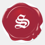 Customizable Red Wax Seal Stickers