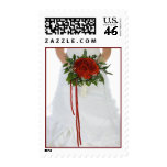 Customizable Red Wedding Rose Bouquet Stamps