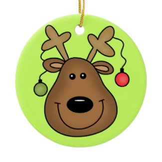 Customizable Reindeer Ornament ornament