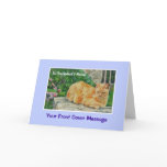 Customizable Retirement Card, Ginger Cat