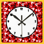 Customizable Retro Boomerangs wall clocks