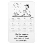 Customizable Retro Business Man 2012 Calendar Magnets