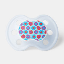 Customizable Retro Pop Flower Power Baby Pacifiers