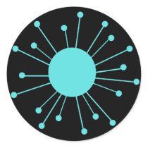 Customizable Retro Starburst Sticker