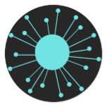 Customizable Retro Starburst stickers
