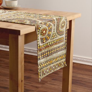 Customizable Romanesque Motif Short Table Runner