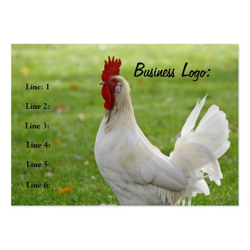 Customizable Rooster, Business Card (front side)