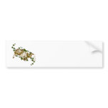 Customizable Roses Gold and Clover Bumper Stickers