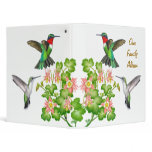 Customizable Ruby Throated Hummingbirds Avery Vinyl Binder