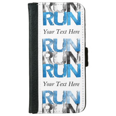 Customizable RUN x 3 Runners Wallet Phone Case For iPhone 6/6S