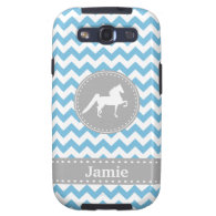 Customizable Saddlebred Blue Galaxy S3 Case