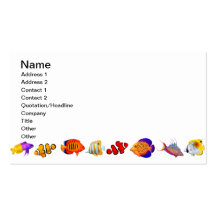 Customizable Saltwater Reef Aquarium Fish Business Business Card