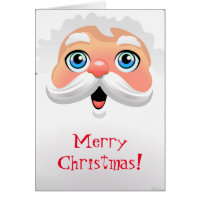 Customizable Santa Cartoon Greeting Card