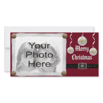 CUSTOMIZABLE  Santa Suit Holiday Photocard Personalized Photo Card
