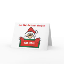 Customizable Santa's Nice List Card