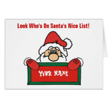Customizable Santa's Nice List Card cards