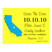Customizable Save the Date State - CALIFORNIA postcards