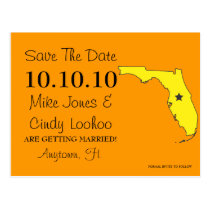 Customizable Save the Date State - FLORIDA postcards