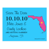 Customizable Save the Date State - FLORIDA postcards