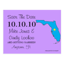 Customizable Save the Date State - FLORIDA postcards