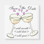 Customizable Save The Date Toast Fridge Magnets