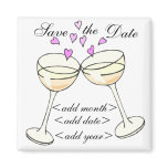 Customizable Save The Date Toast Fridge Magnets