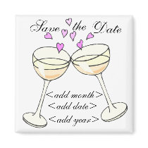 Customizable Save The Date Toast magnets by malibuitalian Customizable Save The Date Toast magnets