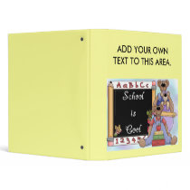 Customizable School is Cool Binder binders