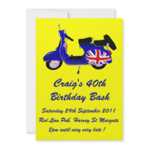Customizable Scooter Boy Birthday invite