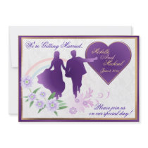 Customizable Shades of Lavender Wedding Invitation
