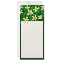 CUSTOMIZABLE Shamrocks and Clover Rack Card Template