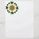 CUSTOMIZABLE!  Shamrocks - Gold Irish Celtic Custom Flyer
