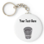 Customizable Silver Shot Glass Keychain