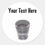 Customizable Silver Shot Glass Sticker