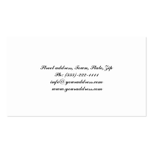 Customizable Simple Plain Jewelry Designer Card Business Card Templates (back side)