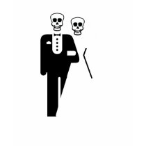 Customizable: Skulls Bride & Groom T Shirts