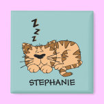 Customizable Sleeping Cat Magnet
