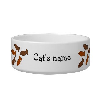 Personalized Cat Bowl
 with biscuit